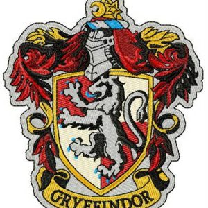 Gryffindor emblem embroidery design