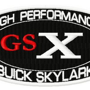 GS X embroidery design