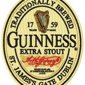 Guinness logo embroidery design