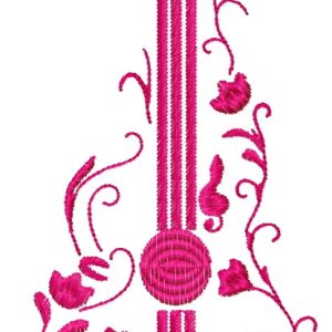 Guitar embroidery design