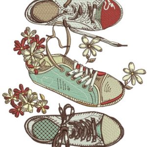 Gumshoes embroidery design