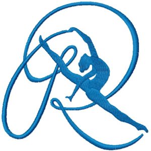 Gymnast embroidery design