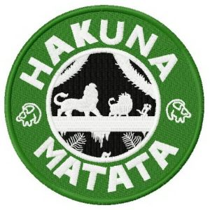 Hakuna Matata embroidery design