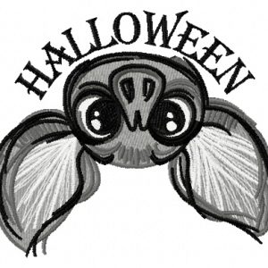 Halloween bat 2 embroidery design
