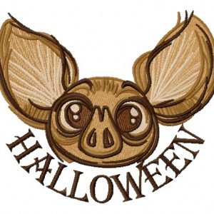 Halloween bat 3 embroidery design
