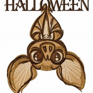 Halloween bat 4 embroidery design