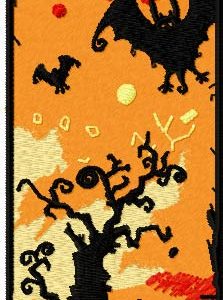 Halloween bookmark embroidery design