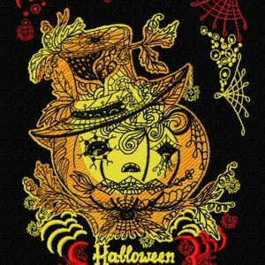 Halloween party embroidery design