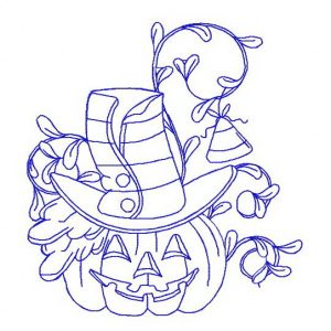 Halloween pumpkin 5 embroidery design