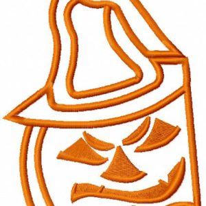 Halloween pumpkin embroidery design