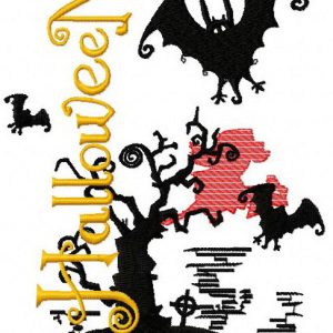 Halloween theme embroidery design