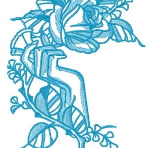 Hand holding rose 2 embroidery design
