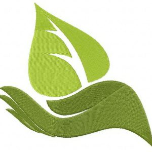 Hand of nature embroidery design