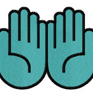 Hands embroidery design