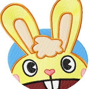 Happy Rabbit Smile embroidery design