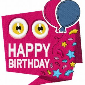 Happy birthday 2 embroidery design