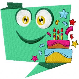 Happy birthday 3 embroidery design