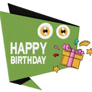 Happy birthday embroidery design