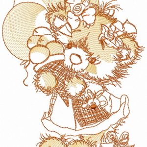 Happy Birthday, teddy bear! embroidery design