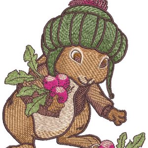 Happy bunny embroidery design