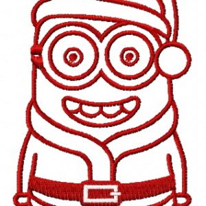 Happy Christmas Minion embroidery design
