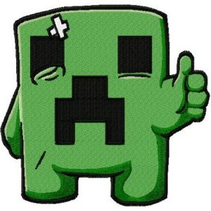 Happy Creeper embroidery design