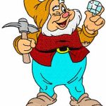Happy Dwarf Found Crystal  embroidery design