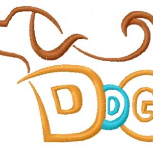 Happy dog 2 embroidery design