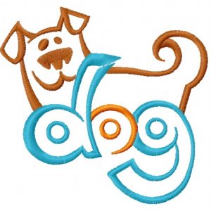 Happy dog 3 embroidery design