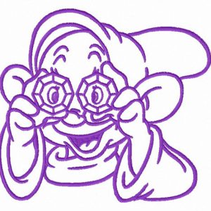 Happy Dopey embroidery design