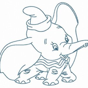 Happy Dumbo embroidery design