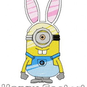 Happy Easter Minion 2 embroidery design