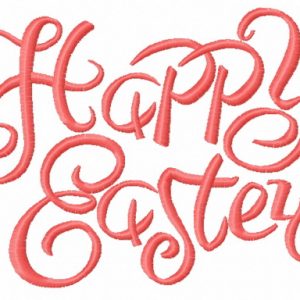 Happy Easter 4 embroidery design