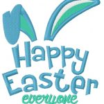 Happy Easter everyone embroidery design