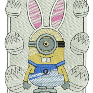 Happy Easter Minion embroidery design