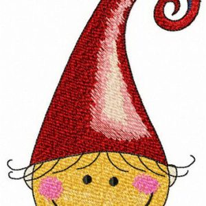 Happy elf embroidery design