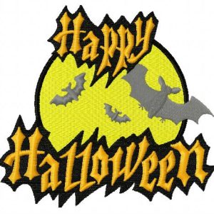 Happy Halloween 3 embroidery design