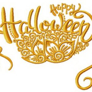 Happy Halloween decoration embroidery design