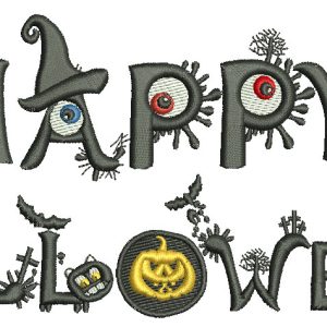 Happy Halloween embroidery design