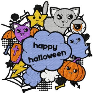 Happy Halloween 2 embroidery design