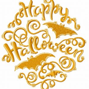 Happy Halloween embroidery design
