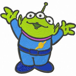 Happy Little Green Man embroidery design
