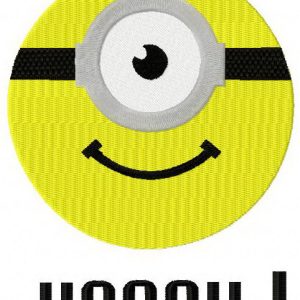 Happy Minion embroidery design