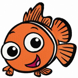 Happy Nemo embroidery design