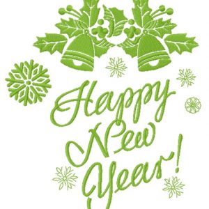 Happy New Year 3 embroidery design