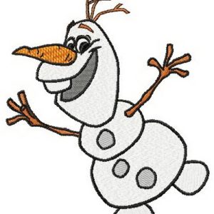 Happy Olaf embroidery design