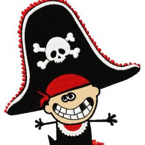Happy pirate birthday 2 embroidery design