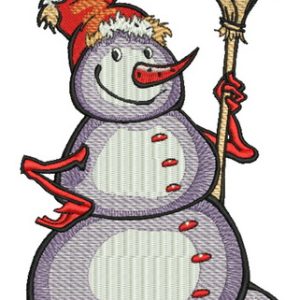 Happy snowman 5 embroidery design