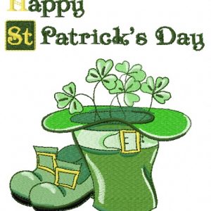 Happy St. Patric's Day embroidery design