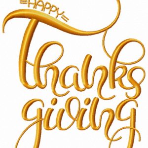 Happy Thanksgiving 2 embroidery design